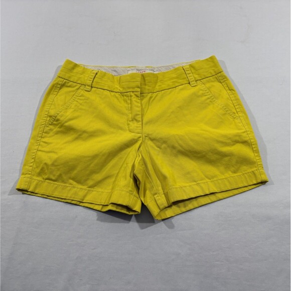 J. Crew Pants - J. Crew Chino Broken In Shorts Womens Yellow 4.5" Cotton Casual Preppy Sz 4